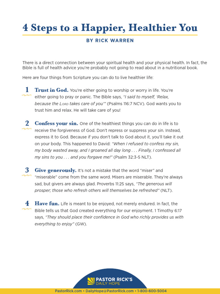 5 Steps To A Healthier And Happier Life 5 Steps To A Healthier And Happier Life