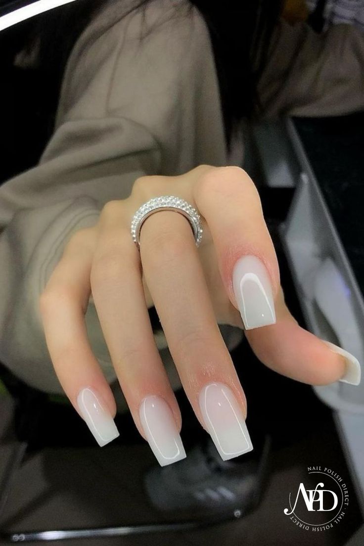 Nails Gel Nails White Nails Stylish Nails