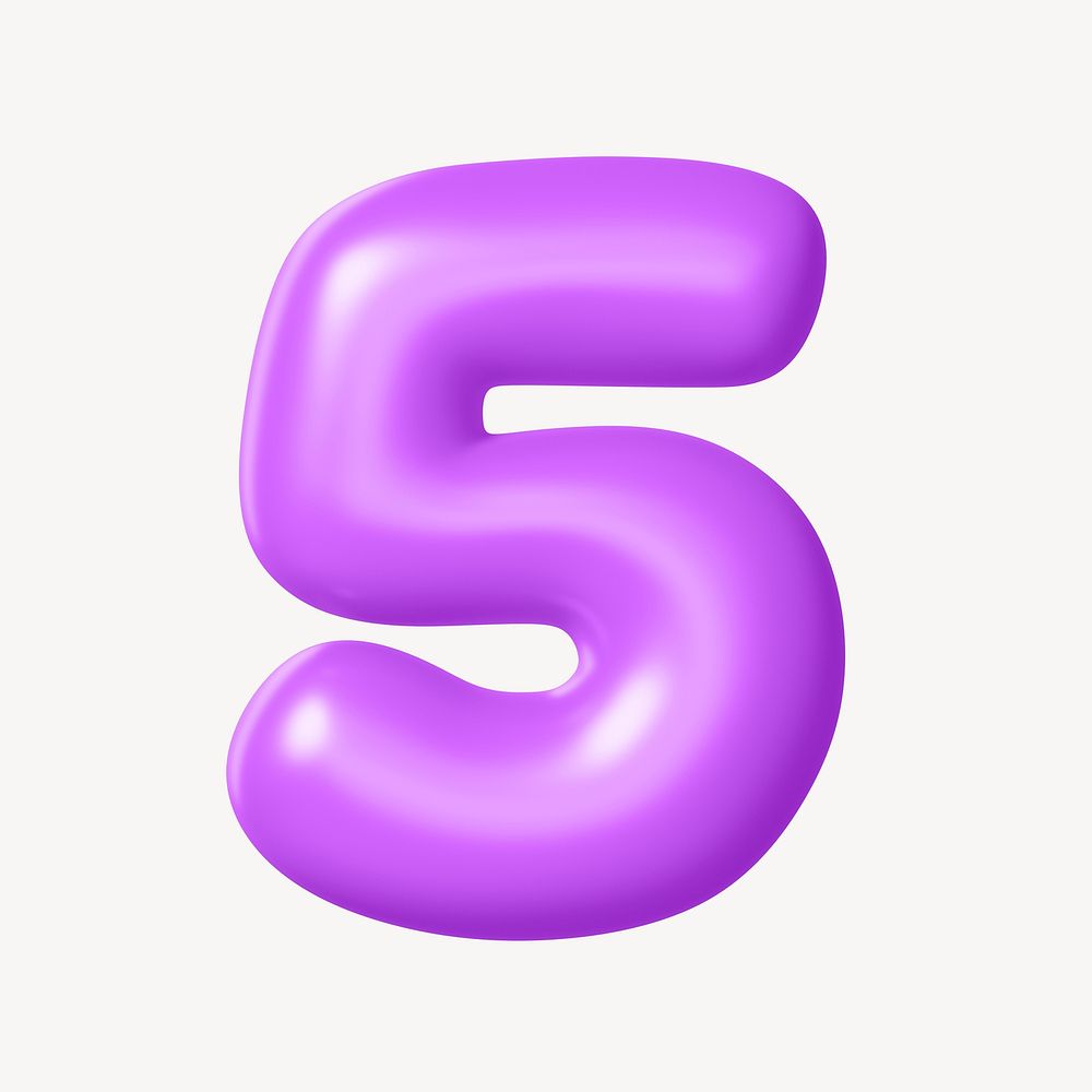 Number 5 Purple Number 5 Purple