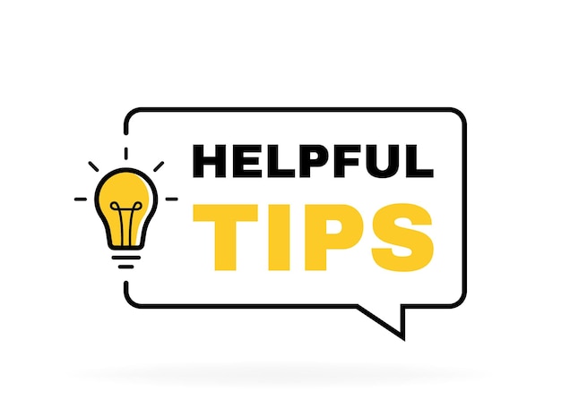 Premium Vector Helpful Tips Geometric Message Bubble With Light Bulb Emblem Banner Design For Premium Vector Helpful Tips Geometric Message Bubble With Light Bulb Emblem Banner Design For